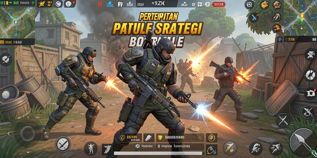 Screenshot gameplay <strong>9ZK</strong> menampilkan pertempuran seru antar pemain.