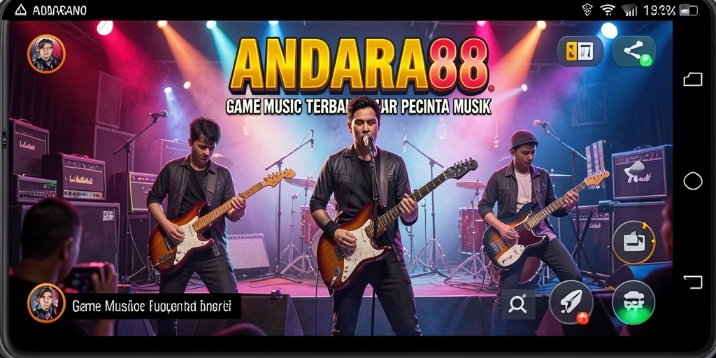 Tangkapan layar gameplay <strong>ANDARA88</strong> menampilkan pemain yang bersenang-senang dengan musik.