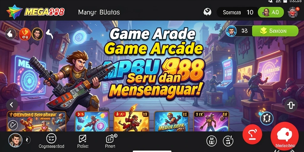 Tangkapan layar MEGA888 menampilkan aksi gameplay Arcade yang mendebarkan.