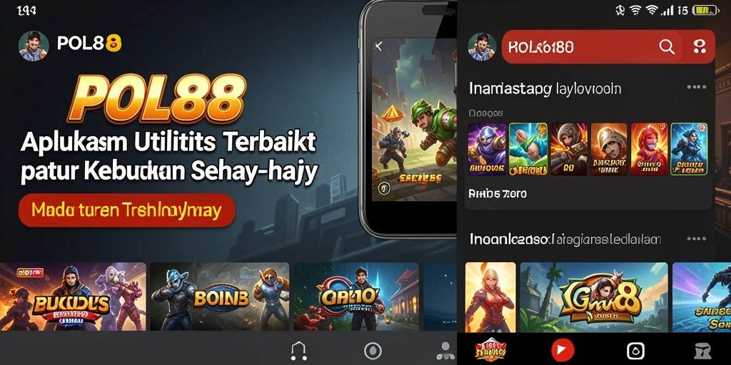 Tampilan aplikasi POL88 dengan fitur utilitas lengkap.