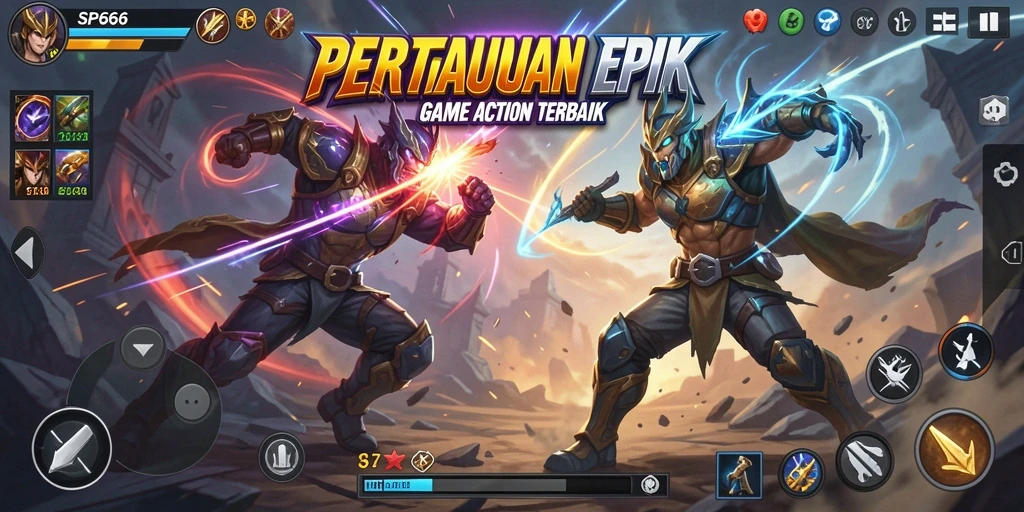 Gameplay SP666 yang seru dan penuh aksi dalam setiap pertarungan.