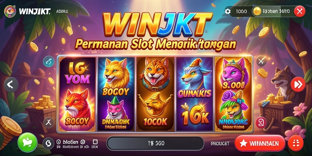 Screenshot utama WINJKT menampilkan gameplay Slot yang mendebarkan.