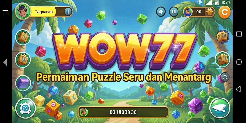 Screenshot WOW77 menampilkan gameplay Puzzle yang seru dan menantang.