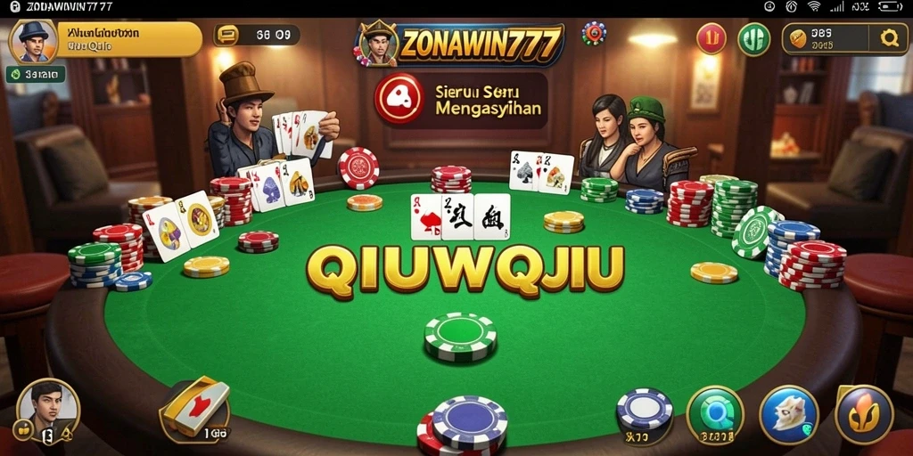Gameplay seru ZONAWIN777 dengan kartu QiuQiu yang menarik.